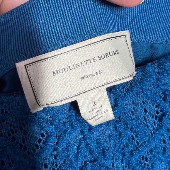 |•ANTHRPOLOGIE•| Moulinette Soeurs Lapis Laced Pencil Skirt - Picture 10 of 12